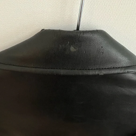 ZARA Black Faux Leather Motto Jacket - Picture 5 of 5